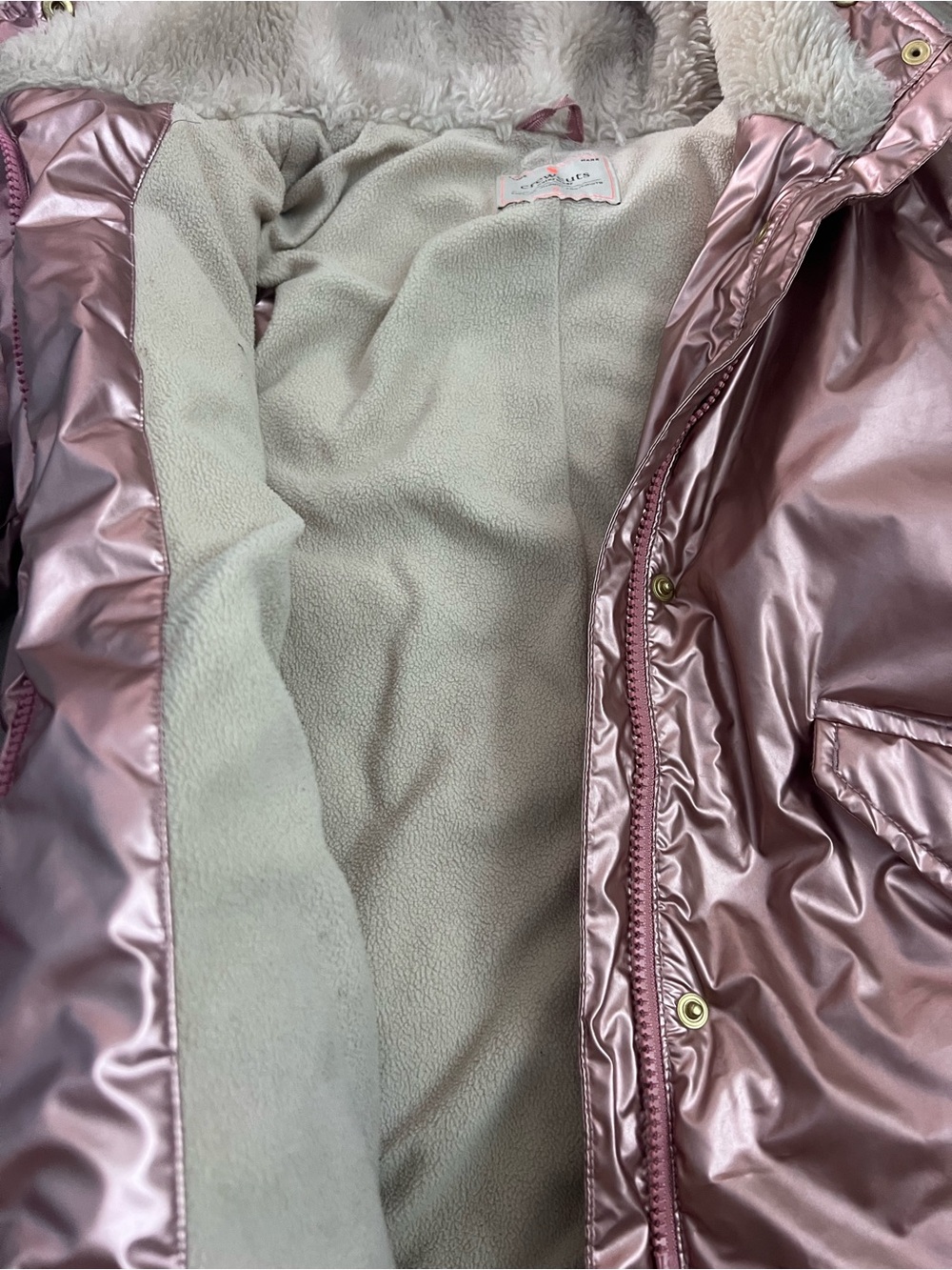 Crewcuts Light Pink Sherpa-Lined Outerwear - Picture 3 of 4